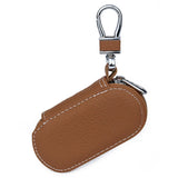 Leather Car Key Case Top Layer Cowhide Key Pouch Holder