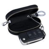 Leather Car Key Case Top Layer Cowhide Key Pouch Holder