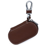 Leather Car Key Case Top Layer Cowhide Key Pouch Holder