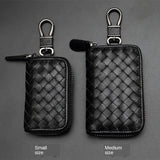 Sheepskin Weaving Zipper Car Key Case Multi-functional Key Bag