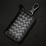 Sheepskin Weaving Zipper Car Key Case Multi-functional Key Bag