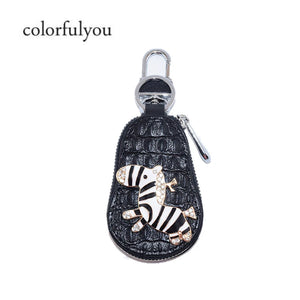 Car Key Holders Buckle Housekeeper Keys Organizer Zipper Key Case Bag