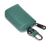 Leather Car Key Organizer for Women Zipper Key Case Bag Pouch