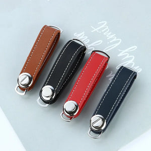 Smart Leather Keychain Car Key Pouch Wallet Holder