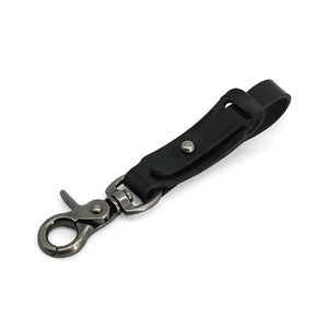 Leather Car Keychain for Men Vintage Key Ring Holder