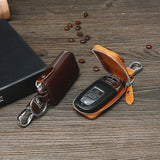 Leather Retro Waist Hanging Men's First Layer Cowhide Car Key Bag
