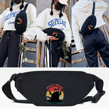 Car Printing Waist Bag Belt Men Women Sports Banana Pouch Money Phone