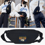 Car Printing Waist Bag Belt Men Women Sports Banana Pouch Money Phone