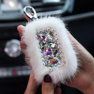 Diamond Car Key Case Lady Key Protection Cover Keychain Wallet