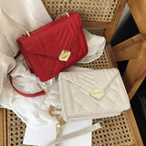 Car Line Stripe Women's Shoulder Bag Winter Business Handbag 