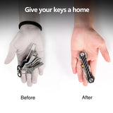 Carbon Fiber Key Holder Organizer Metal Key Ring Wallets