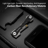 Carbon Fiber Key Holder Organizer Metal Key Ring Wallets