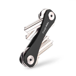 Carbon Fiber Key Holder Organizer Metal Key Ring Wallets