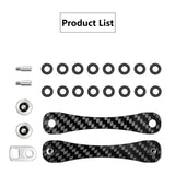 Carbon Fiber Key Holder Organizer Metal Key Ring Wallets