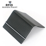 RFID Passport Cover with Carbon Fiber Microfiber and Leather