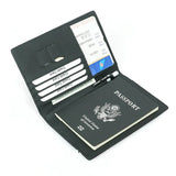 RFID Passport Cover with Carbon Fiber Microfiber and Leather