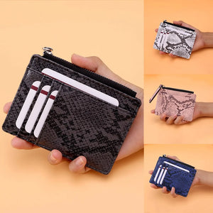 Serpentine Short Wallet Purse Card Holders Handbag Clutch for Women