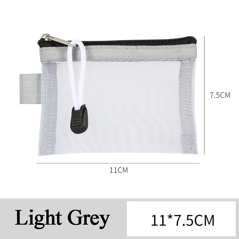 Mini Portable Mesh Card Bag Coin Purse Organizer