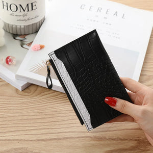 Crocodile Pattern Card Bag Women's Purse Small Fresh Wallet