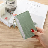 Crocodile Pattern Card Bag Women's Purse Small Fresh Wallet