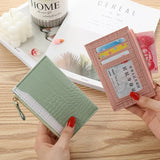 Crocodile Pattern Card Bag Women's Purse Small Fresh Wallet