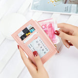 Zipper Wallet PU Leather Contrast Certificate Small Fresh Wallet