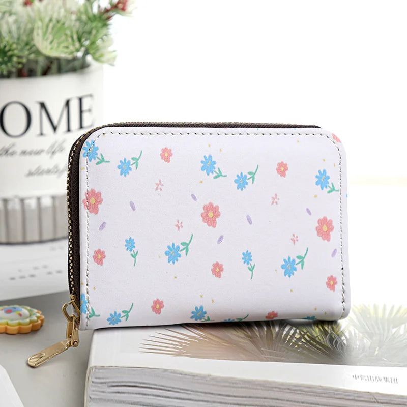 Cartoon Printed Card Bag Small Wallet Women's Business Card Holder