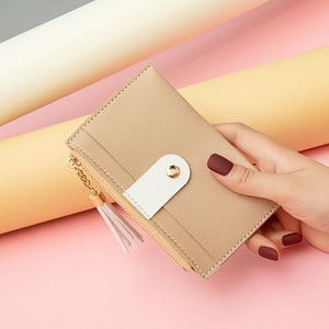 Xiaoqingxinliusu Card Bag Mini Wallet Women's Version Contrast Splicing