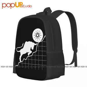 Cardano To The Moon Hold Backpack Large Capacity Travel Beach Bag Gymnast Bag