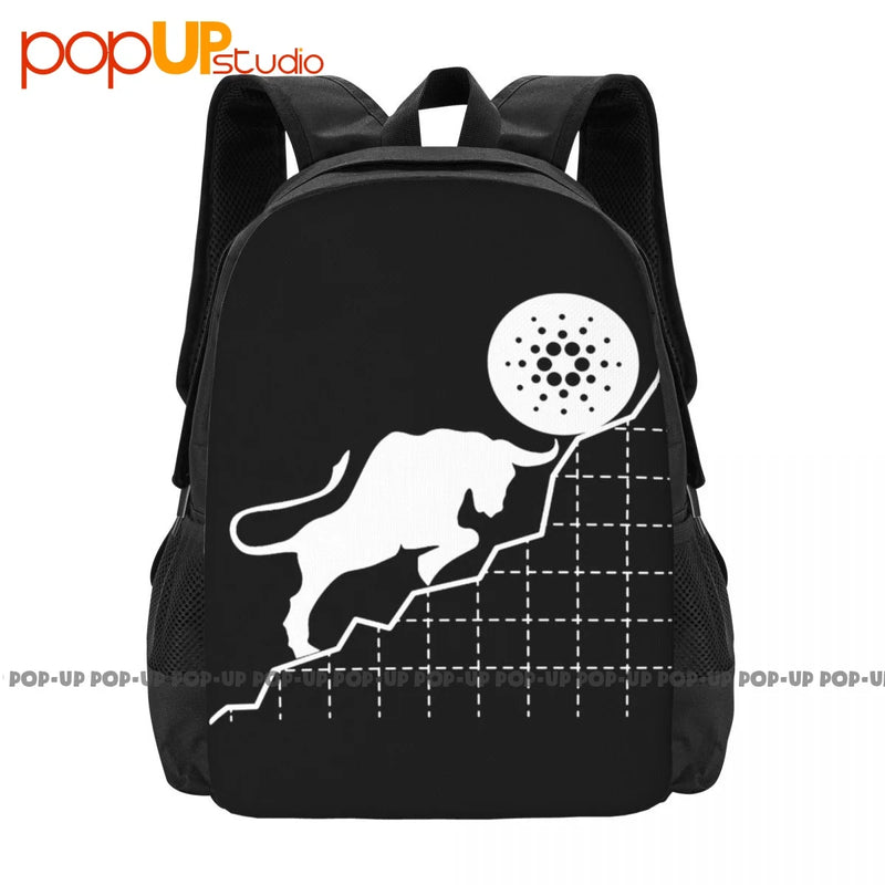 Cardano To The Moon Hold Backpack Large Capacity Travel Beach Bag Gymnast Bag