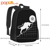 Cardano To The Moon Hold Backpack Large Capacity Travel Beach Bag Gymnast Bag
