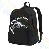 Carp Hunter Fisherman Angler Adult Fish Carp Coarse Large Capacity Backpack