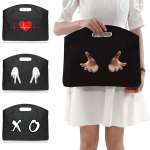 Conference Briefcase Laptop Bag for Work Handbag Chest Print