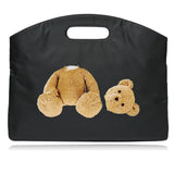 Bear Print Briefcase Laptop Bag Unisex File Bag Business Trip Handbag
