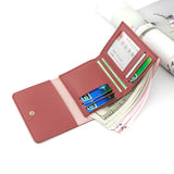 Flower Women Short Leather Wallet Zipper Purses Lady Purse