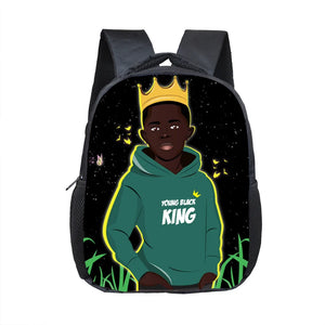 Cartoon Afro Science Boys School Bag