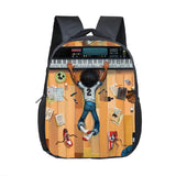 Cartoon Afro Science Boys School Bag