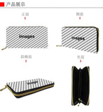 African Girl Pattern Long Wallets Zipper Clutch Bag Credit Card Holder