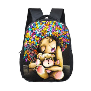 African Girl Print Backpack for Kids School Bags