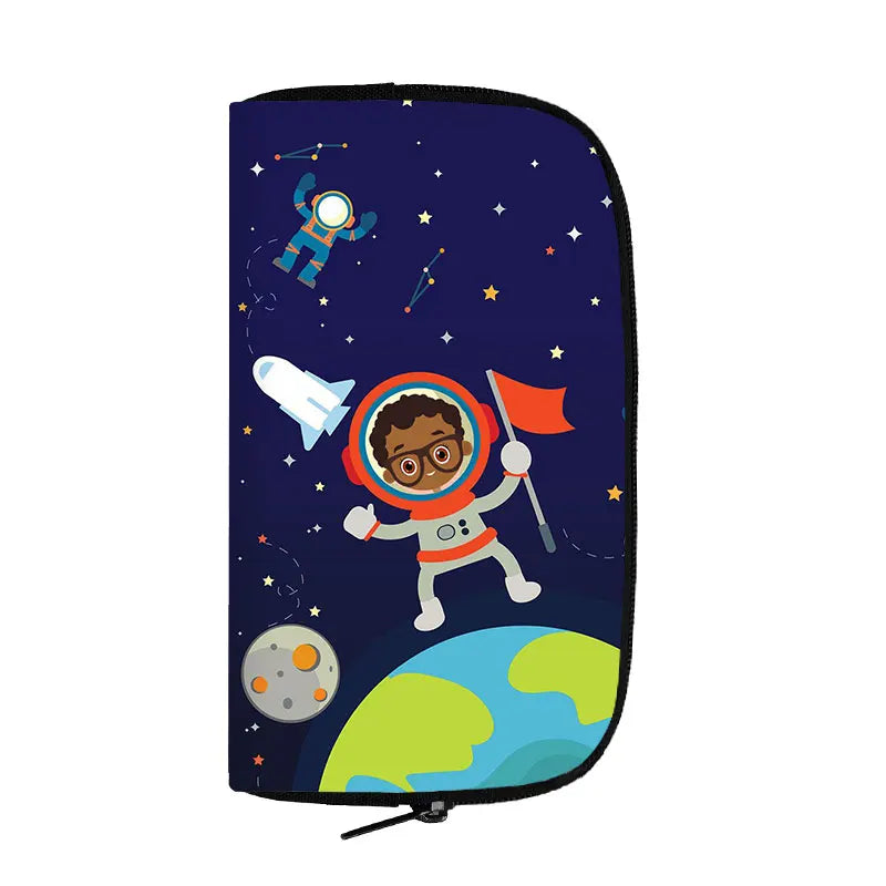 Afro Boy Crown Print Wallet Africa King Purse