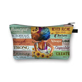 Afro Girls Pattern Cosmetic Bag - God Says You Are
