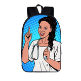 Cartoon Angel Nurse Doctor Backpack for Teenager Girls - School Bag