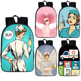 Cartoon Angel Nurse Doctor Backpack for Teenager Girls - School Bag