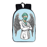 Cartoon Angel Nurse Doctor Backpack for Teenager Girls - School Bag
