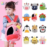 Cartoon Animal Backpack Plush Kids Book Bag Travel School Bags