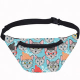 Cat Head Sports Waist Bag Running Belt Waist Pack Small Shoulder Bag Crossbody
