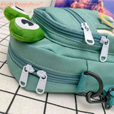 Cartoon Animal Commute Bag Nylon Mobile Phone Bag with Earphone Hole