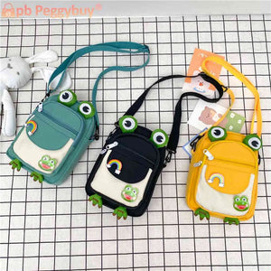 Cartoon Animal Commute Bag Nylon Mobile Phone Bag with Earphone Hole