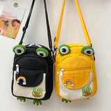 Cartoon Animal Commute Bag Nylon Phone Bag Earphone Hole