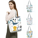 Cartoon Dinosaur Handbags Eco-Friendly High Capacity Shoulder Bag